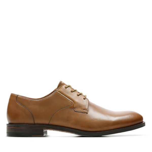 Clarks Mens Edward Plain Wide Fit Shoes Brown | USA-2435789